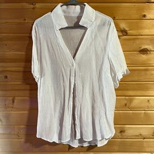 Torrid white button down shirt